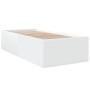 White engineered wood bed frame 90x190 cm by vidaXL, Beds and slatted bases - Ref: Foro24-3280972, Price: 110,01 €, Discount: %