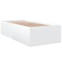 White engineered wood bed frame 90x190 cm by vidaXL, Beds and slatted bases - Ref: Foro24-3280972, Price: 110,01 €, Discount: %