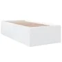 White engineered wood bed frame 75x190 cm by vidaXL, Beds and slatted bases - Ref: Foro24-3280979, Price: 103,46 €, Discount: %