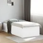 White engineered wood bed frame 75x190 cm by vidaXL, Beds and slatted bases - Ref: Foro24-3280979, Price: 103,46 €, Discount: %