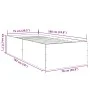 White engineered wood bed frame 75x190 cm by vidaXL, Beds and slatted bases - Ref: Foro24-3280979, Price: 103,46 €, Discount: %