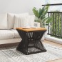 Black acacia wood wire base coffee table 38x38x38 cm by vidaXL, Garden tables - Ref: Foro24-365636, Price: 64,98 €, Discount: %