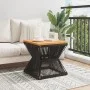 Couchtisch mit Drahtgestell aus schwarzem Akazienholz, 38 x 38 x 38 cm von vidaXL, Gartentische - Ref: Foro24-365636, Preis: ...