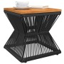 Black acacia wood wire base coffee table 38x38x38 cm by vidaXL, Garden tables - Ref: Foro24-365636, Price: 64,98 €, Discount: %