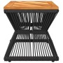 Black acacia wood wire base coffee table 38x38x38 cm by vidaXL, Garden tables - Ref: Foro24-365636, Price: 64,98 €, Discount: %