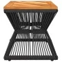 Couchtisch mit Drahtgestell aus schwarzem Akazienholz, 38 x 38 x 38 cm von vidaXL, Gartentische - Ref: Foro24-365636, Preis: ...