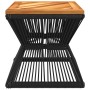 Black acacia wood wire base coffee table 38x38x38 cm by vidaXL, Garden tables - Ref: Foro24-365636, Price: 64,98 €, Discount: %