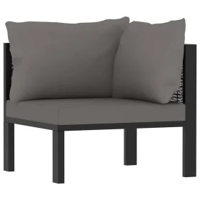 Corner sectional sofa left armrest anthracite PE rattan by vidaXL, Modular outdoor sofas - Ref: Foro24-49397, Price: 134,16 €...