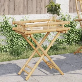 Bamboo folding tray table 60x40x68 cm by vidaXL, Trays - Ref: Foro24-366455, Price: 62,12 €, Discount: %