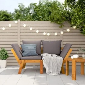 Garden bench with cushions 2 in 1 solid acacia wood by vidaXL, garden benches - Ref: Foro24-367580, Price: 302,84 €, Discount: %