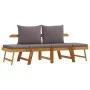 Garden bench with cushions 2 in 1 solid acacia wood by vidaXL, garden benches - Ref: Foro24-367580, Price: 322,45 €, Discount: %
