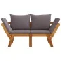 Garden bench with cushions 2 in 1 solid acacia wood by vidaXL, garden benches - Ref: Foro24-367580, Price: 322,45 €, Discount: %