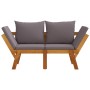 Gartenbank mit Kissen 2 in 1 aus massivem Akazienholz von vidaXL, Gartenbänke - Ref: Foro24-367580, Preis: 328,60 €, Rabatt: %