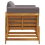 Garden bench with cushions 2 in 1 solid acacia wood by vidaXL, garden benches - Ref: Foro24-367580, Price: 322,45 €, Discount: %