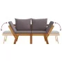 Garden bench with cushions 2 in 1 solid acacia wood by vidaXL, garden benches - Ref: Foro24-367580, Price: 322,45 €, Discount: %