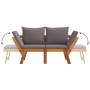 Gartenbank mit Kissen 2 in 1 aus massivem Akazienholz von vidaXL, Gartenbänke - Ref: Foro24-367580, Preis: 328,60 €, Rabatt: %