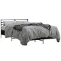 Engineered wood and black metal bed frame 120x200cm by vidaXL, Beds and slatted bases - Ref: Foro24-3280037, Price: 131,37 €,...