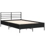 Estructura de cama madera de ingeniería y metal negro 120x200cm de vidaXL, Camas y somieres - Ref: Foro24-3280037, Precio: 13...