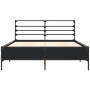 Estructura de cama madera de ingeniería y metal negro 120x200cm de vidaXL, Camas y somieres - Ref: Foro24-3280037, Precio: 13...
