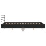Estructura de cama madera de ingeniería y metal negro 120x200cm de vidaXL, Camas y somieres - Ref: Foro24-3280037, Precio: 13...