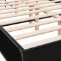 Engineered wood and black metal bed frame 120x200cm by vidaXL, Beds and slatted bases - Ref: Foro24-3280037, Price: 131,37 €,...