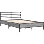 Sonoma-graues Metall-Holzwerkstoff-Bettgestell, 120 x 200 cm von vidaXL, Betten und Lattenroste - Ref: Foro24-3280040, Preis:...