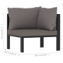 Corner sectional sofa left armrest anthracite PE rattan by vidaXL, Modular outdoor sofas - Ref: Foro24-49397, Price: 135,70 €...