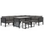 Corner sectional sofa left armrest anthracite PE rattan by vidaXL, Modular outdoor sofas - Ref: Foro24-49397, Price: 134,16 €...