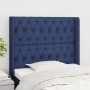 Cabecero con orejas de tela azul 103x16x118/128 cm en Cabeceros y pies de cama | Comprar online en Foro24