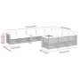 Gartensofa-Set 10-teilig mit schwarzen synthetischen Rattankissen von vidaXL, Gartensets - Ref: Foro24-3262034, Preis: 726,44...