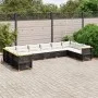 Set de sofás de jardín 10 pzas cojines ratán sintético negro de vidaXL, Conjuntos de jardín - Ref: Foro24-3262022, Precio: 72...