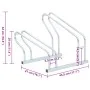 Stand for 2 bicycles independent floor galvanized steel by vidaXL, Bases and supports for storing bicycles - Ref: Foro24-4005...
