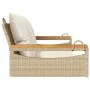 Swing bench with beige synthetic rattan cushions 109x62x40 cm by vidaXL, garden benches - Ref: Foro24-368148, Price: 128,87 €...