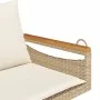 Schaukelbank mit beigen synthetischen Rattankissen 109x62x40 cm von vidaXL, Gartenbänke - Ref: Foro24-368148, Preis: 128,87 €...