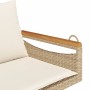 Swing bench with beige synthetic rattan cushions 109x62x40 cm by vidaXL, garden benches - Ref: Foro24-368148, Price: 120,96 €...