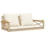 Swing bench with beige synthetic rattan cushions 109x62x40 cm by vidaXL, garden benches - Ref: Foro24-368157, Price: 112,71 €...