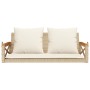 Schaukelbank mit beigen synthetischen Rattankissen 109x62x40 cm von vidaXL, Gartenbänke - Ref: Foro24-368157, Preis: 109,64 €...