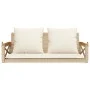 Swing bench with beige synthetic rattan cushions 109x62x40 cm by vidaXL, garden benches - Ref: Foro24-368157, Price: 112,71 €...