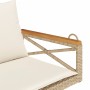 Schaukelbank mit beigen synthetischen Rattankissen 109x62x40 cm von vidaXL, Gartenbänke - Ref: Foro24-368157, Preis: 109,64 €...