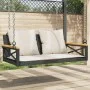 Banco columpio con cojines ratán sintético negro 109x62x40 cm de vidaXL, Bancos de jardín - Ref: Foro24-368155, Precio: 122,1...