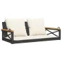 Swing bench with black synthetic rattan cushions 109x62x40 cm by vidaXL, garden benches - Ref: Foro24-368155, Price: 122,20 €...