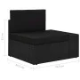 Black Synthetic Rattan 2 Seater Sectional Sofa by vidaXL, Modular outdoor sofas - Ref: Foro24-49505, Price: 200,70 €, Discoun...