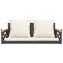 Swing bench with black synthetic rattan cushions 109x62x40 cm by vidaXL, garden benches - Ref: Foro24-368155, Price: 121,86 €...