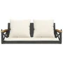 Swing bench with black synthetic rattan cushions 109x62x40 cm by vidaXL, garden benches - Ref: Foro24-368155, Price: 122,20 €...