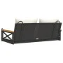 Swing bench with black synthetic rattan cushions 109x62x40 cm by vidaXL, garden benches - Ref: Foro24-368155, Price: 122,20 €...