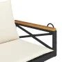 Swing bench with black synthetic rattan cushions 109x62x40 cm by vidaXL, garden benches - Ref: Foro24-368155, Price: 122,20 €...
