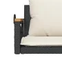 Swing bench with black synthetic rattan cushions 109x62x40 cm by vidaXL, garden benches - Ref: Foro24-368155, Price: 122,20 €...