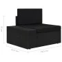Schwarzes 2-Sitzer-Sofagarnitur aus synthetischem Rattan von vidaXL, Modulare Sofas für den Außenbereich - Ref: Foro24-49505,...