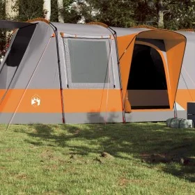 Camping tent with tunnel 4 people waterproof gray orange by vidaXL, tents - Ref: Foro24-94630, Price: 282,61 €, Discount: %