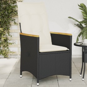 Garden recliner with black synthetic rattan cushions by vidaXL, Garden chairs - Ref: Foro24-365643, Price: 119,86 €, Discount: %
